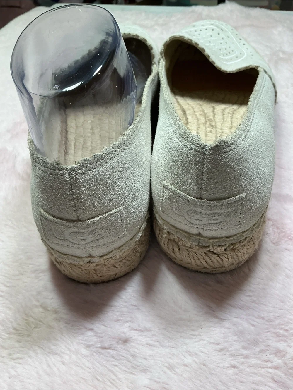 UGG Cream Perforated Suede Espadrille Flats 140
